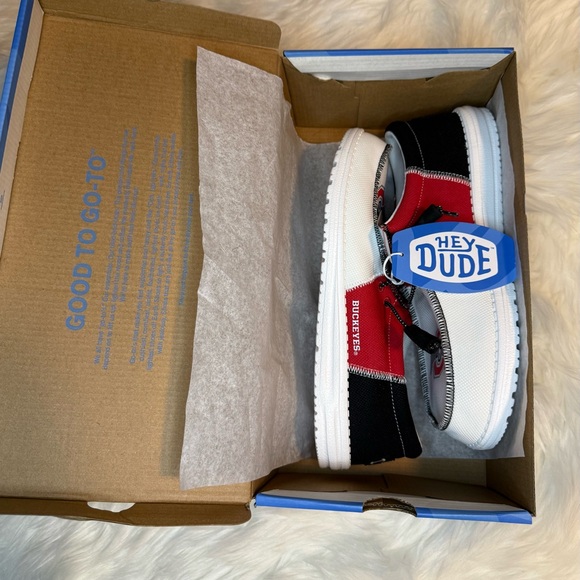 Hey Dude Ohio State Red and White Slip-Ons - Picture 4 of 4